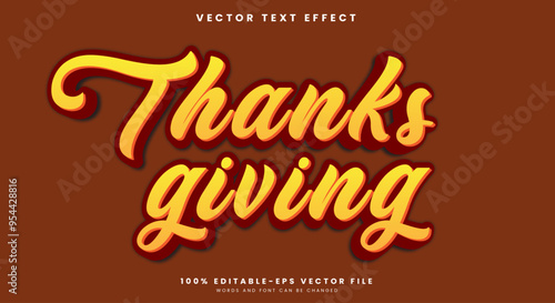 Thanks Giving editable text effect Template