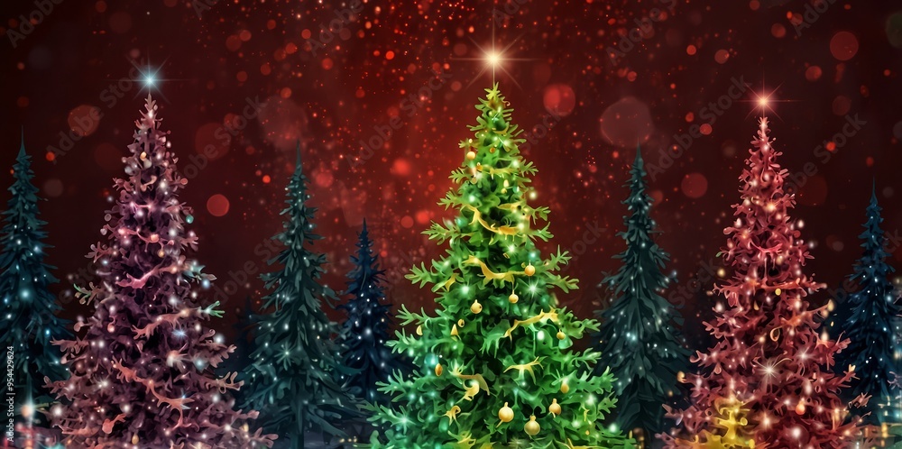 Abstract fantasy festive christmas tree background header wallpaper background Abstract fantasy festive christmas tree background header wallpaper background