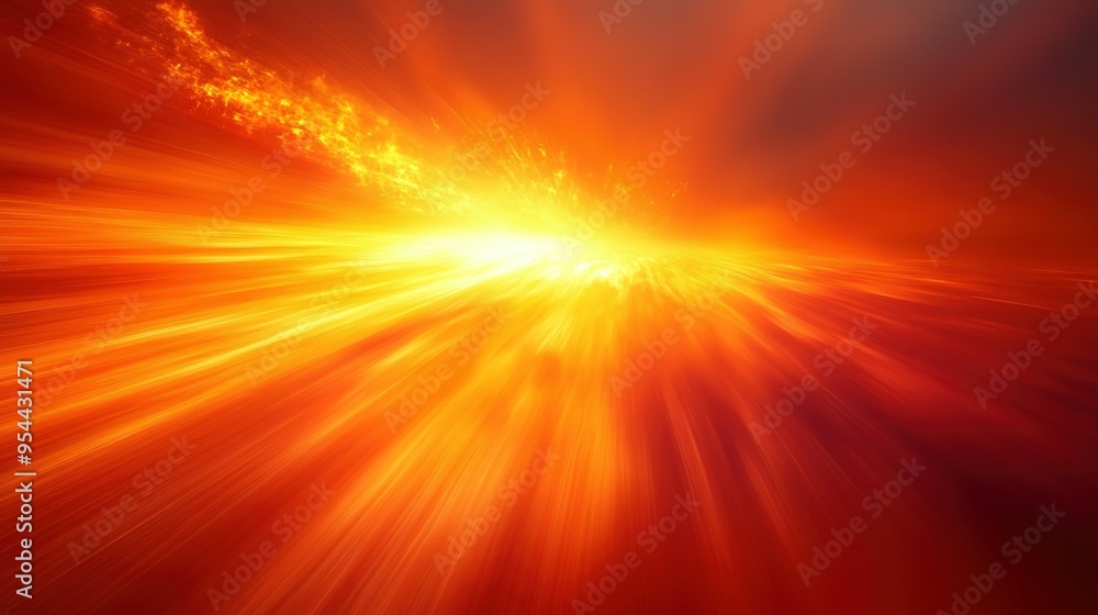 Abstract Orange and Yellow Light Rays Radiating from Center Abstract Orange and Yellow Light Rays Radiating from Center