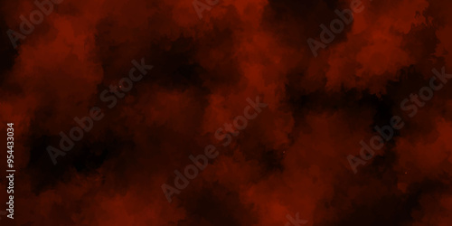 Abstract Black background with dark Red marbled texture. Red smoke isolated on Black background. Old vintage retro red background texture.