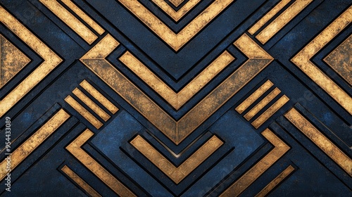 Gold and Blue Pattern.