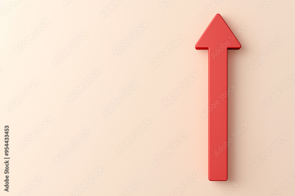 Minimalist red arrow pointing down, representing a decrease in price, set against a clean, light background with ample space for text Minimalist red arrow pointing down, representing a decrease in price, set against a clean, light background with ample space for text