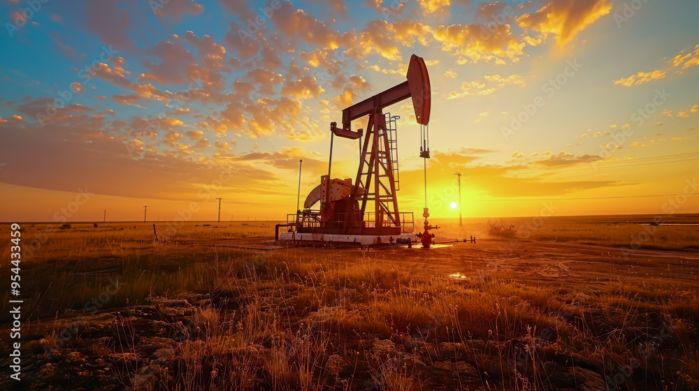 Oil pump energy industrial machine for petroleum oil industry equipment in the sunset. Oil pump energy industrial machine for petroleum oil industry equipment in the sunset.