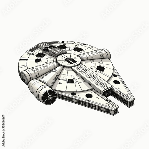 Obraz na płótnie Starship Enterprise: A Classic Spacecraft in Detail w salonie