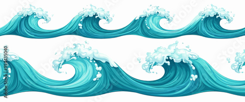 Six Waves in a Row: A Series of Ocean Waves