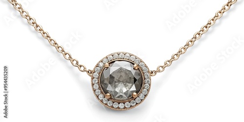 Subtle gray diamond necklace understated sophistication