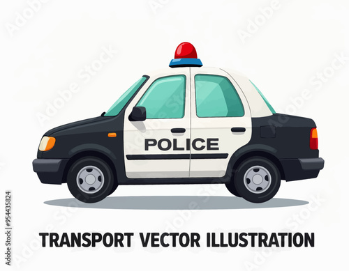 Police Car Vector Illustration