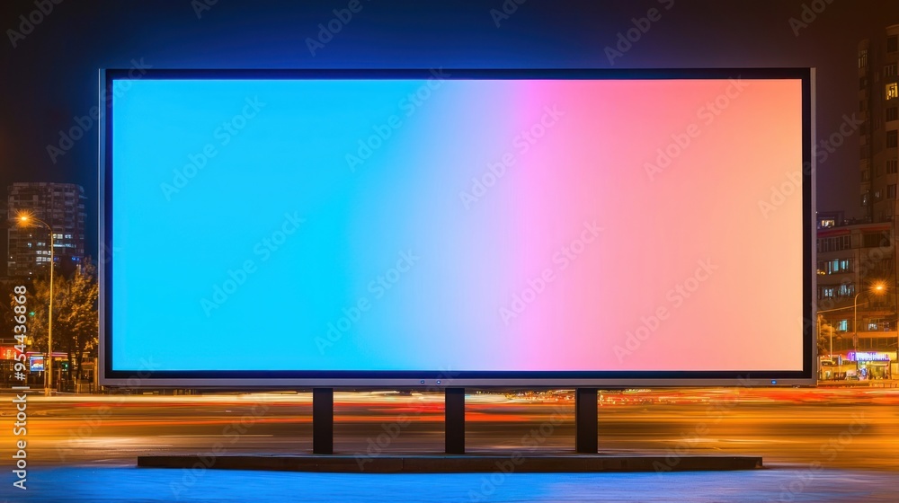 Blank Billboard Night. Blank Billboard Night.