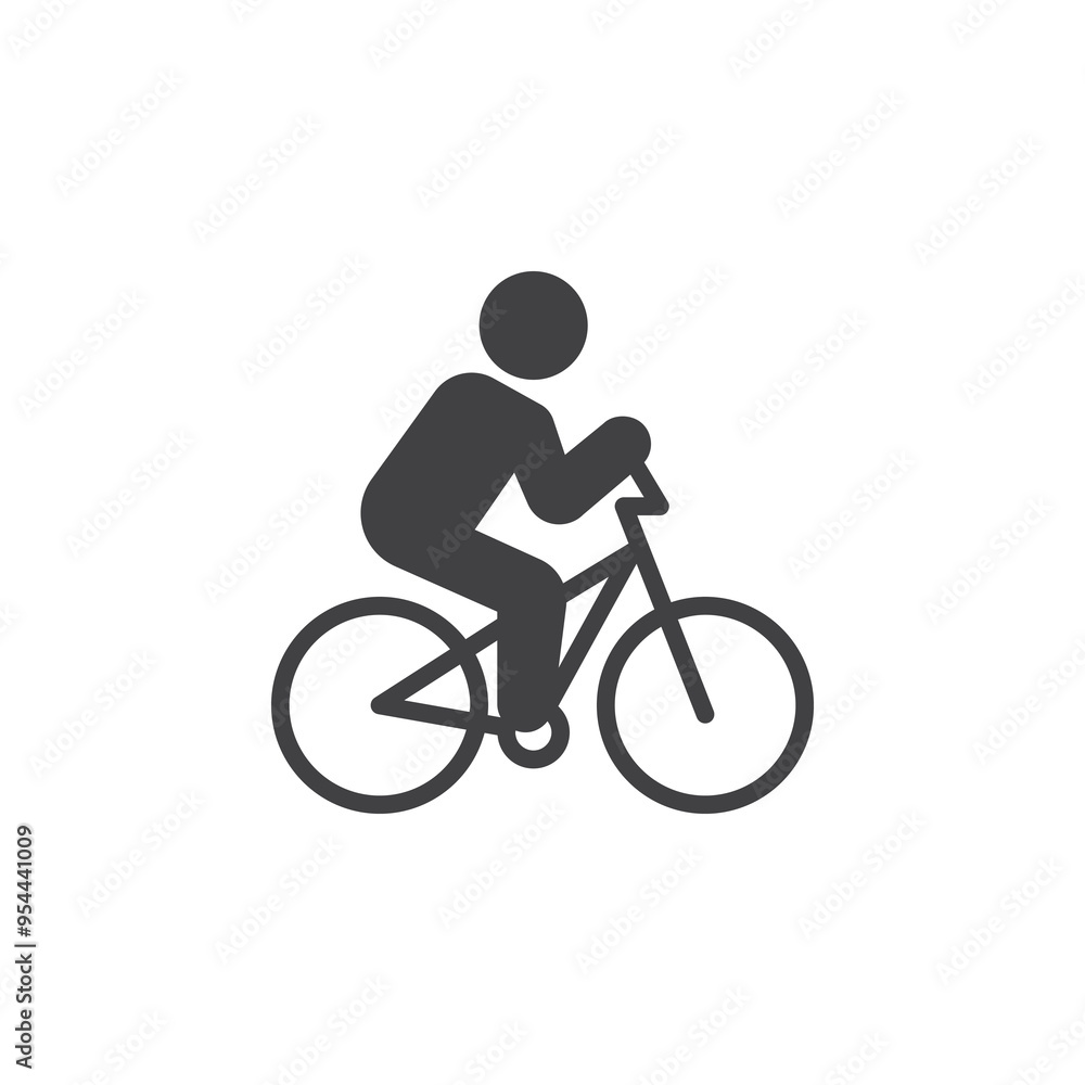 Cycling sport vector icon Cycling sport vector icon