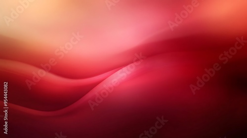 Abstract Red Gradient Background with Soft Waves