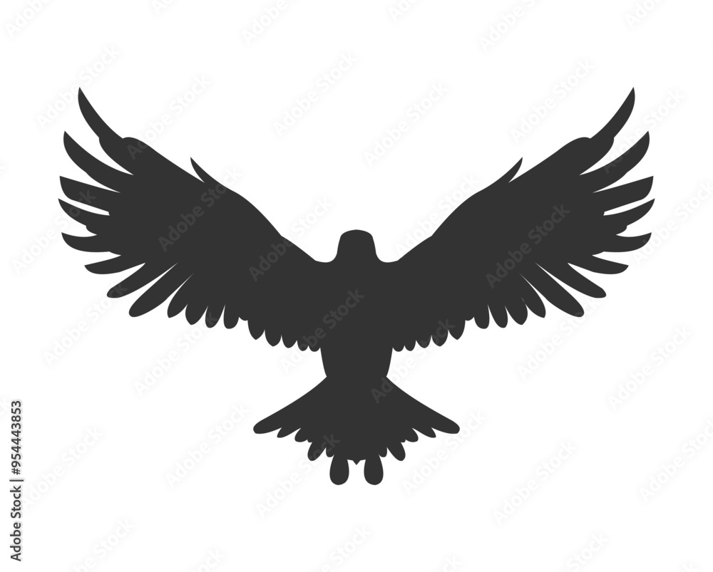 Obraz premium eagle wings silhouette vector