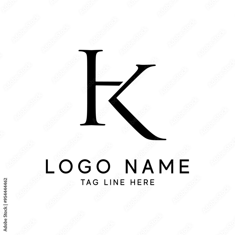 vector initials logo HK modern and luxury design vector initials logo HK modern and luxury design