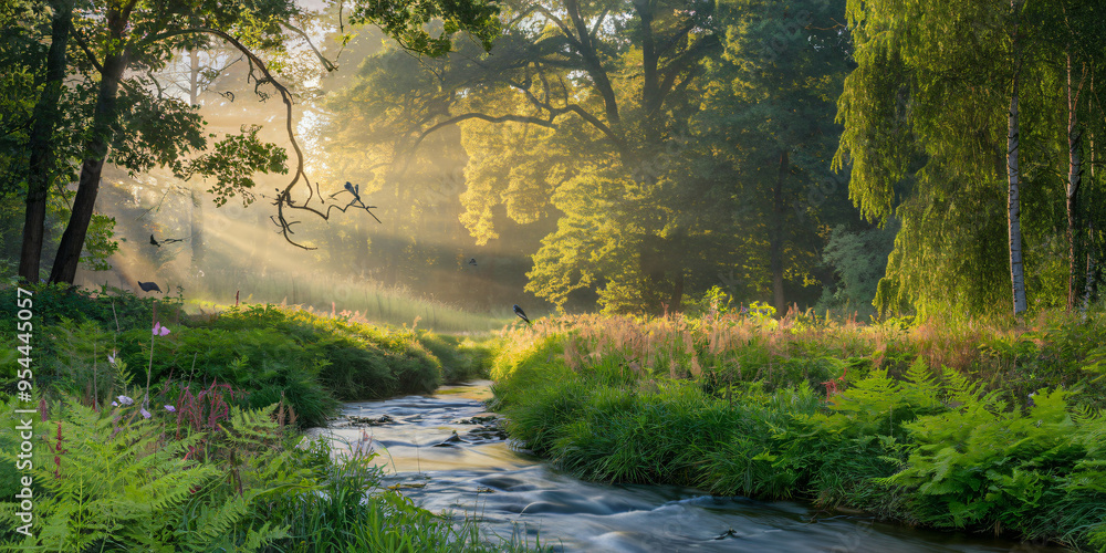 A serene photo of a forest scene at dawn. Sunlight filters through the lush green canopy, illuminating a carpet of vibrant
wildflowers and ferns. A serene photo of a forest scene at dawn. Sunlight filters through the lush green canopy, illuminating a carpet of vibrant
wildflowers and ferns.
