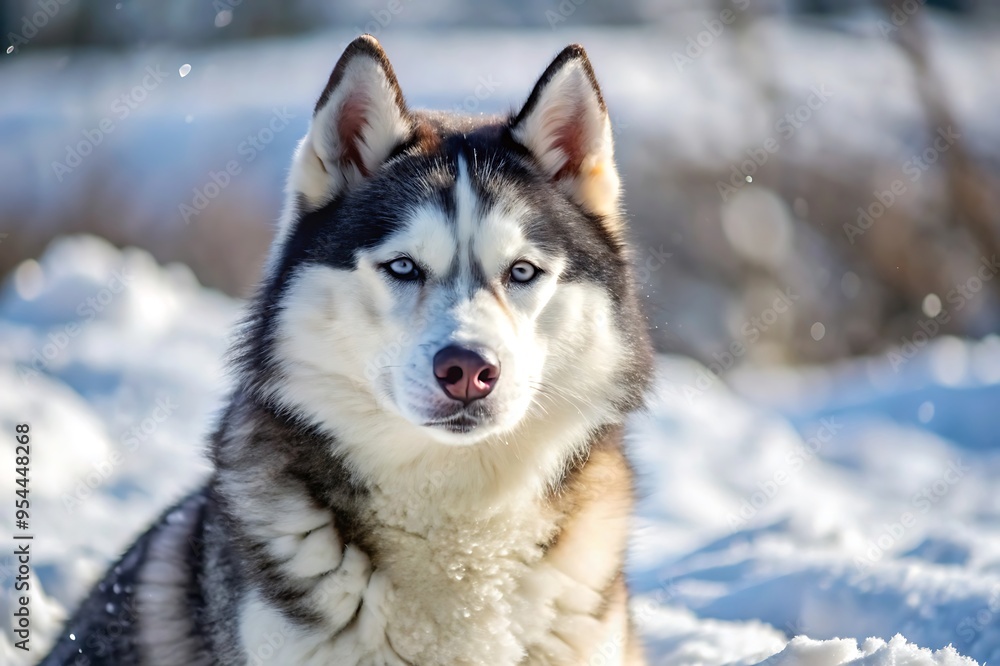 Siberian Husky in the Snow Siberian Husky in the Snow