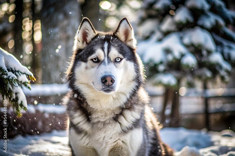 Fototapeta premium Siberian Husky in the Snow