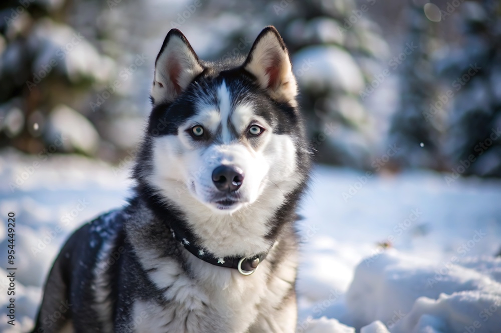 Siberian Husky in the Snow Siberian Husky in the Snow