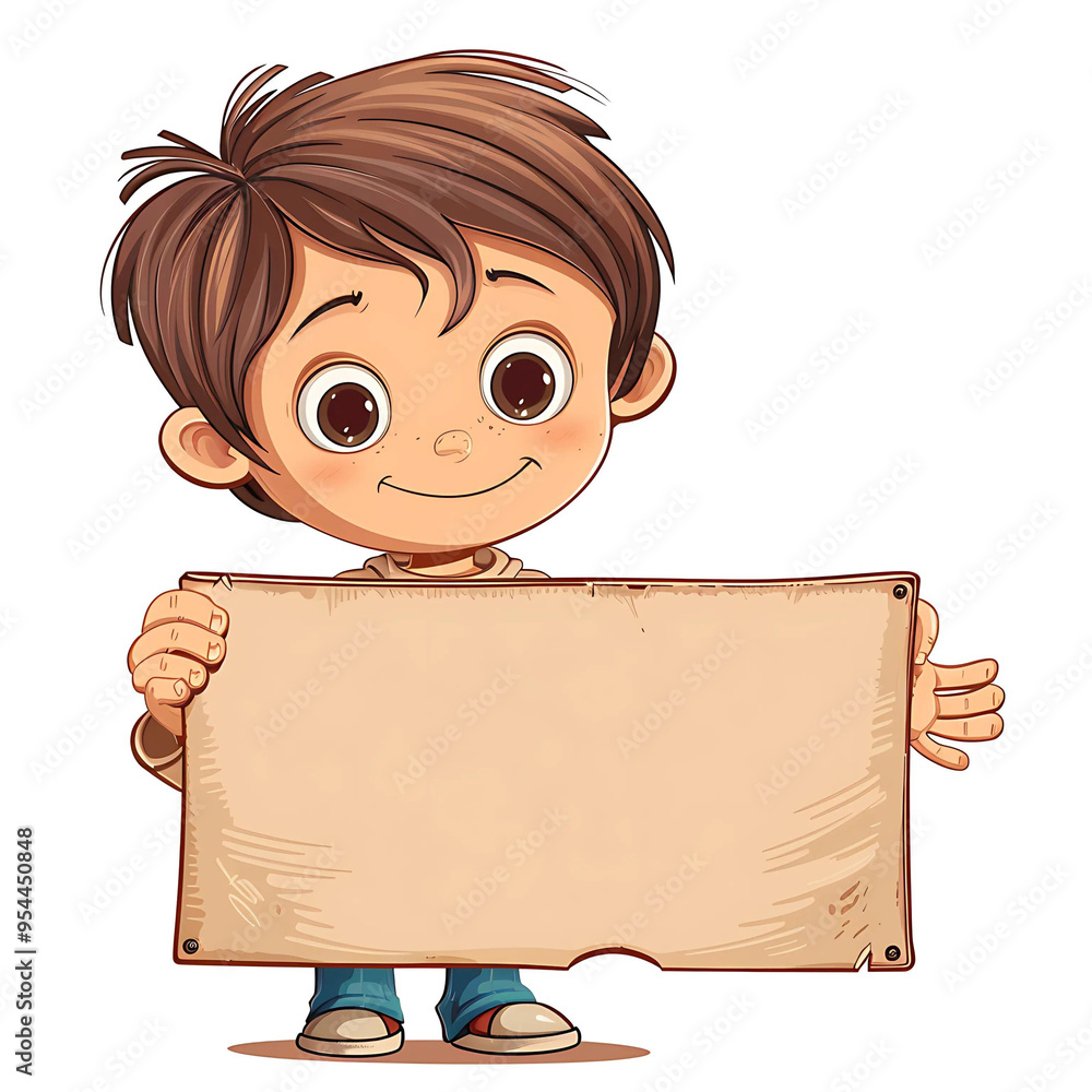 young child holding a blank sign young child holding a blank sign