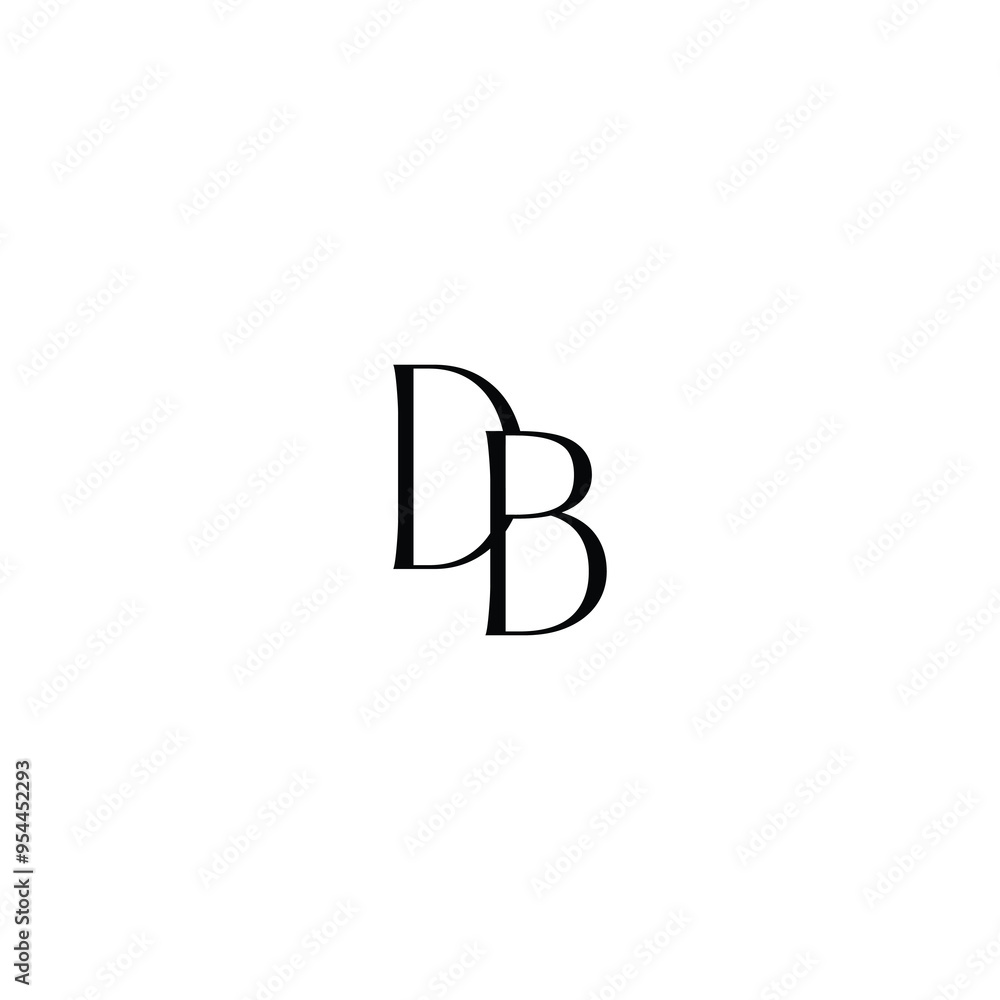 DB monogram logo design letter text name symbol monochrome logotype alphabet character simple logo DB monogram logo design letter text name symbol monochrome logotype alphabet character simple logo