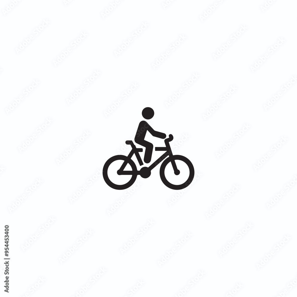 Fototapeta premium silhouette of a person riding a bicycle