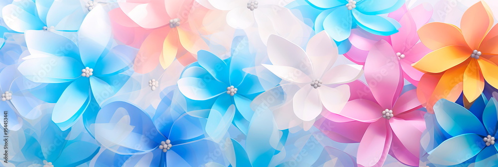 Seamless Abstract delicate floral background. Generative AI Seamless Abstract delicate floral background. Generative AI