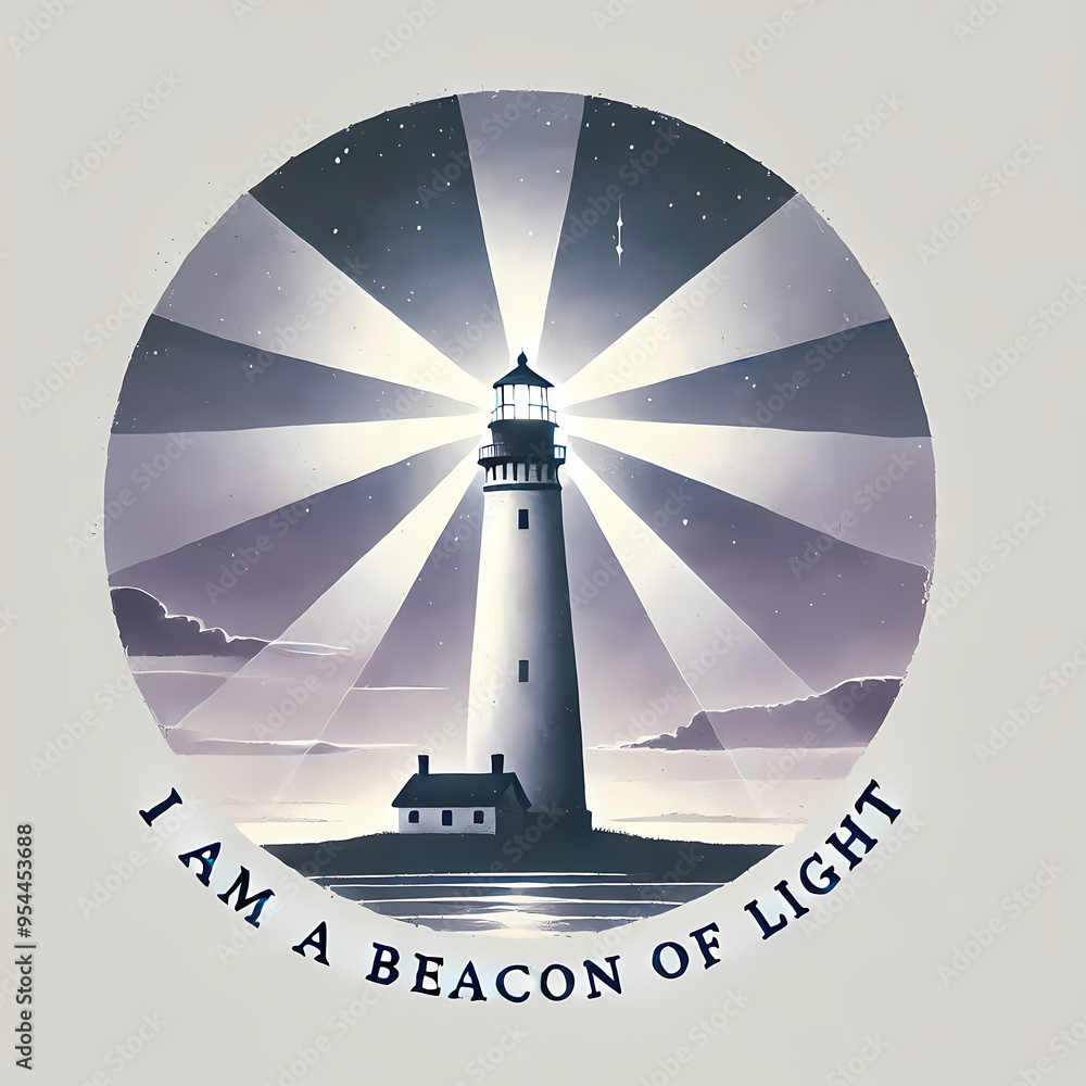 motivational quote design, I am affirmation, I am a beacon of light ...