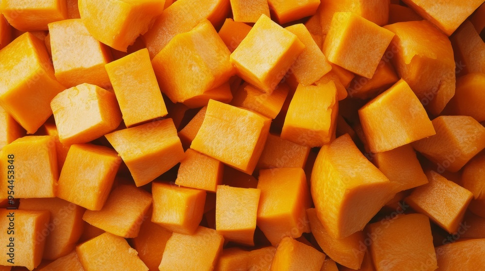 Sliced pumpkin ready for cooking. Culinary backdrop. Sliced pumpkin ready for cooking. Culinary backdrop.
