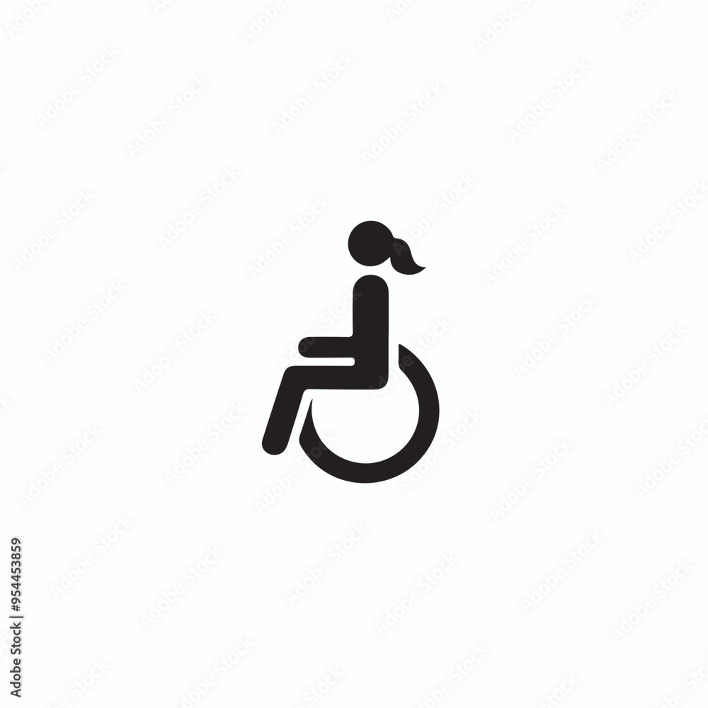 WC disability icon design for toilet, entry WC disability icon design for toilet, entry