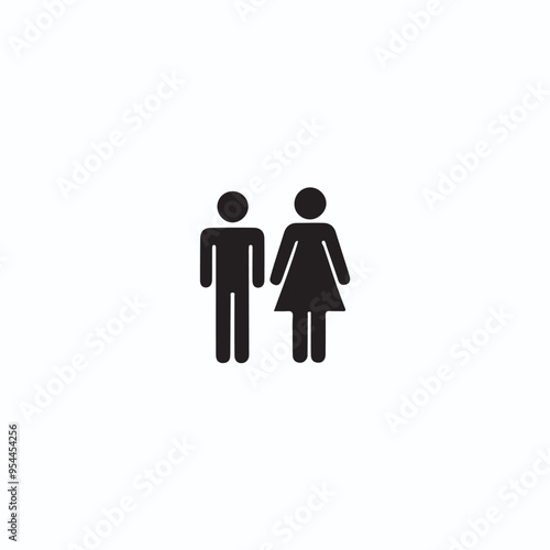 WC symbol icon design of male and female