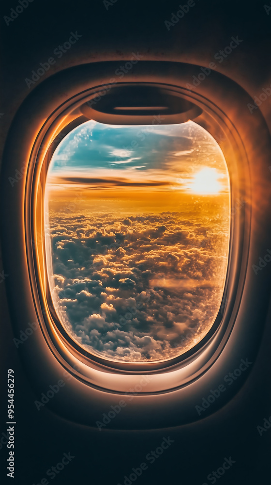 Fototapeta premium view from airplane window
