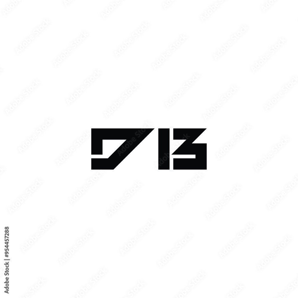 Fototapeta premium DB monogram logo design letter text name symbol monochrome logotype alphabet character simple logo