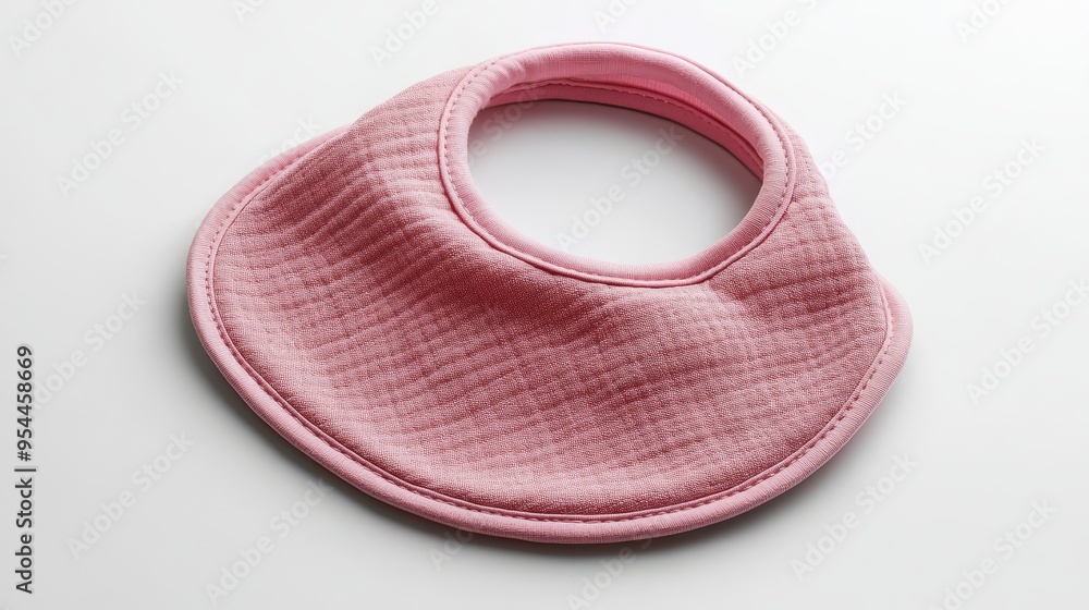 Pink Baby Bib Isolated on White Background Pink Baby Bib Isolated on White Background