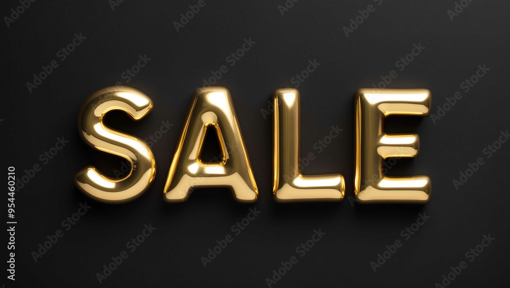 sale word gold metallic shiny lettering on plain black background sale word gold metallic shiny lettering on plain black background