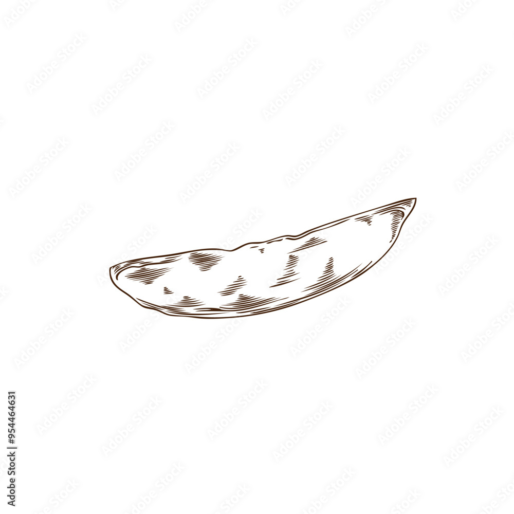 Hand drawn sweet potato slice icon on isolated background. Hand drawn sweet potato slice icon on isolated background.