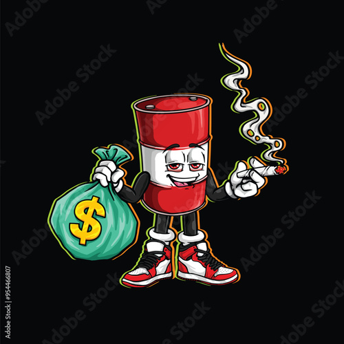 weed smoking character cartoon mascot logo leaf face happy with fruit strain object