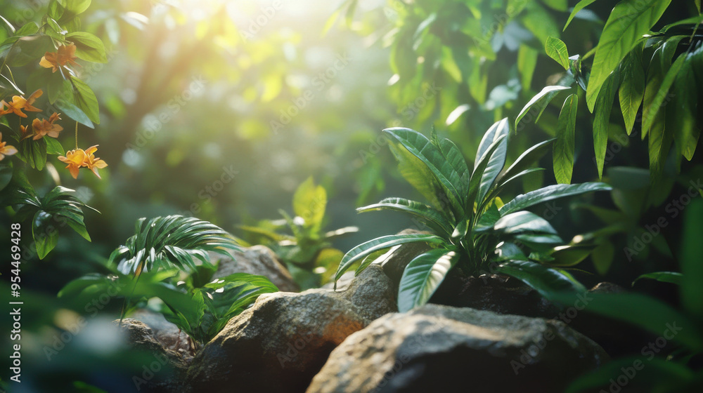 Ultra-realistic background with natural elements, wide-angle shot, ideal for product Ultra-realistic background with natural elements, wide-angle shot, ideal for product