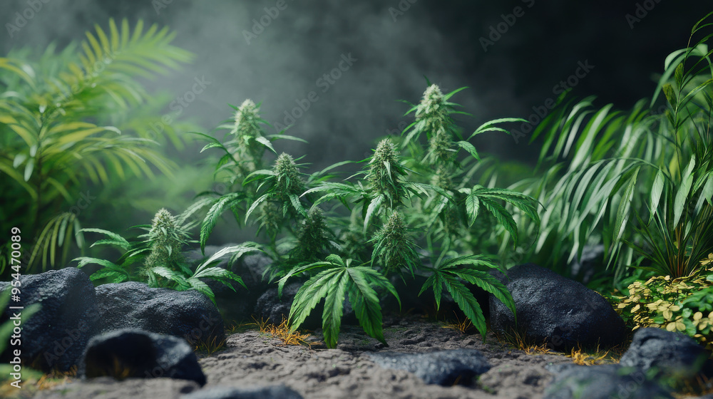 Ultra-realistic cannabis strains in diverse varieties with detailed accessories, highest Ultra-realistic cannabis strains in diverse varieties with detailed accessories, highest