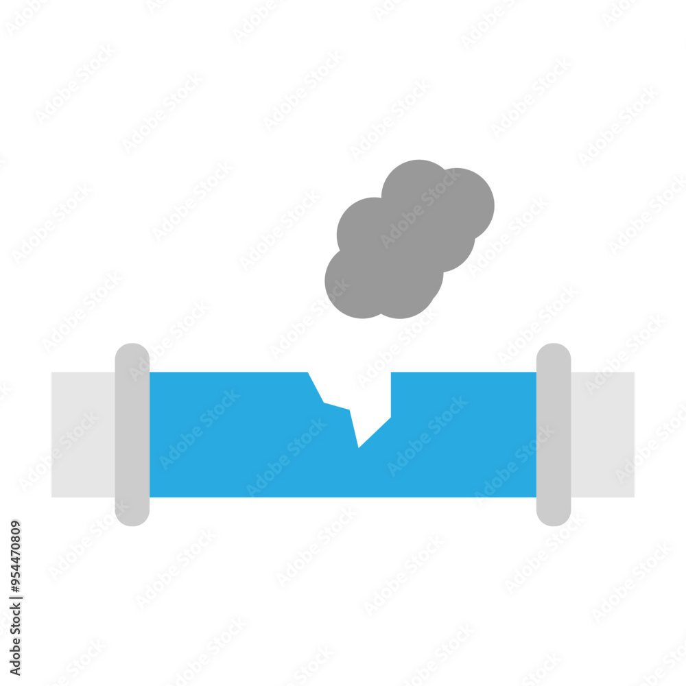 Gas Leak Warning Vector Flat Icon Design Gas Leak Warning Vector Flat Icon Design