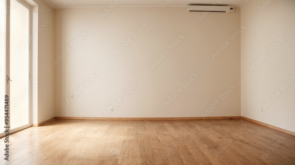 Large, unoccupied space with wood floors and light walls Large, unoccupied space with wood floors and light walls