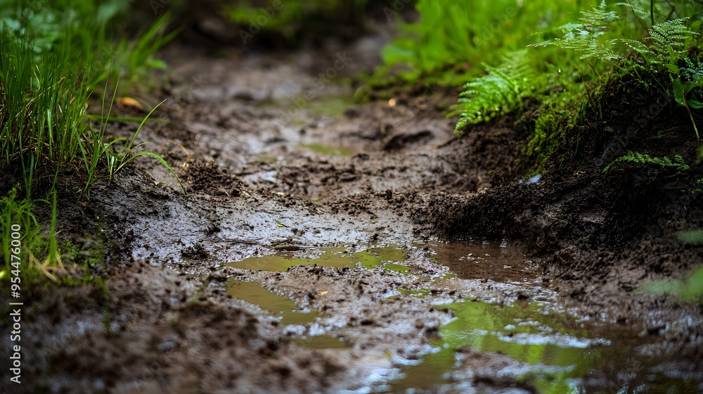 Wetland soil teeming with life, rich in moisture, diverse flora and fauna, complex ecosystem, vibrant colors, and intricate textures. Wetland soil teeming with life, rich in moisture, diverse flora and fauna, complex ecosystem, vibrant colors, and intricate textures.