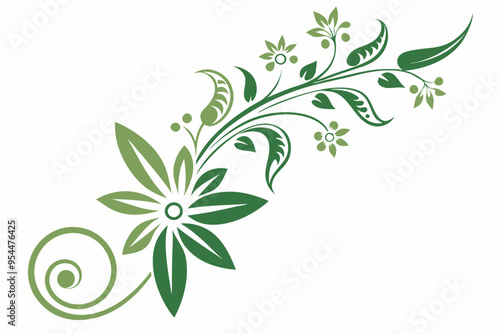 Abstract floral background with pattern vector