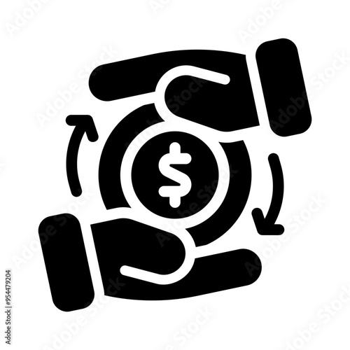 mutual funds glyph icon