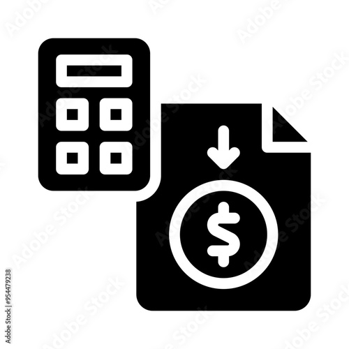 savings glyph icon