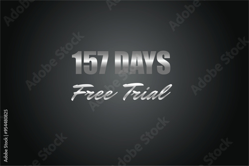 157 day free trial banner design. 157 days free banner background 