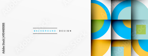 Modern geometrical abstract background - circles. Business or technology presentation design