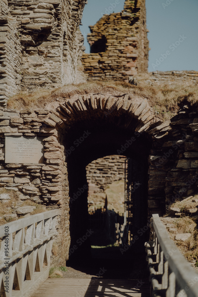 Obraz premium old stone house in the town