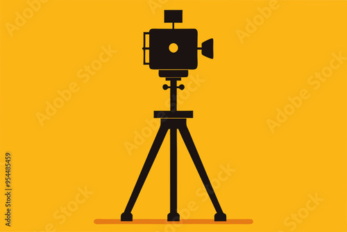 camcorder on a tripod vector illustration