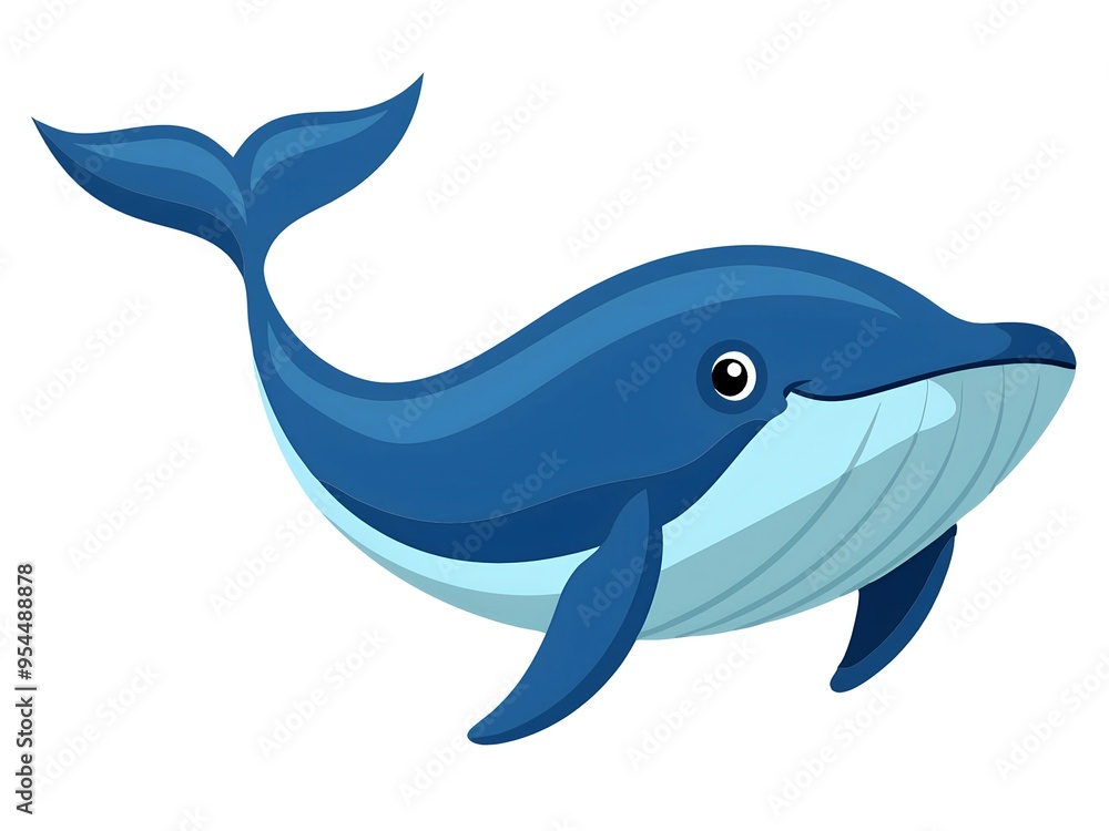 Whale cartoon illustration isolated on white background Whale cartoon illustration isolated on white background
