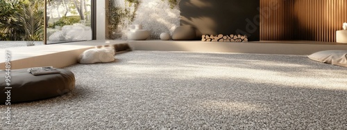 3D rendering of quartz broadcast sands for decorative flooring photo