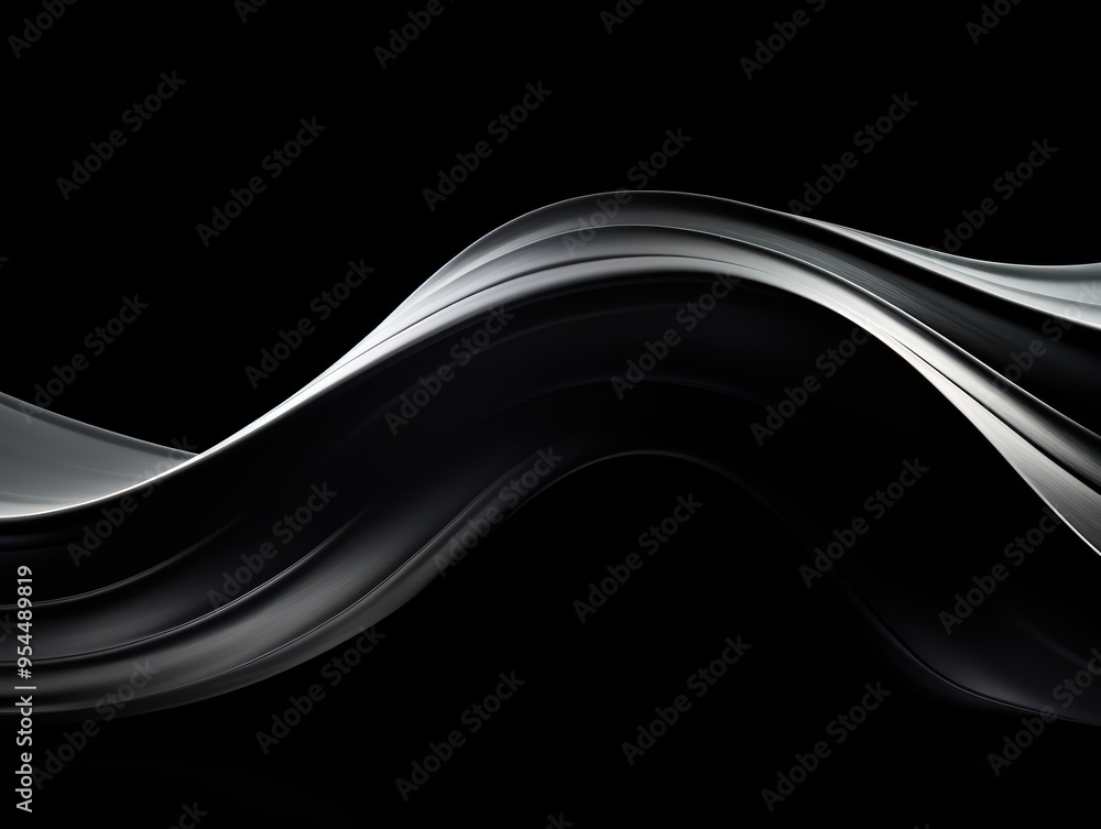 Obraz premium abstract black and white wavy background
