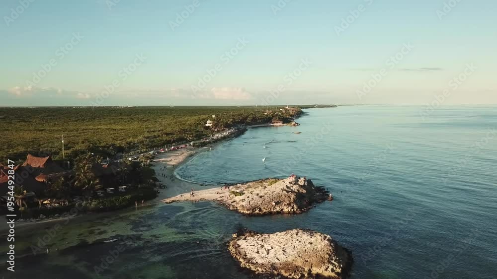 Aerial view of Tulum Beach, Tulum, Riviera Maya, Mexico Aerial view of Tulum Beach, Tulum, Riviera Maya, Mexico